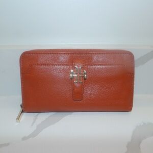 Tory Burch Burnt Orange Leather Wallet